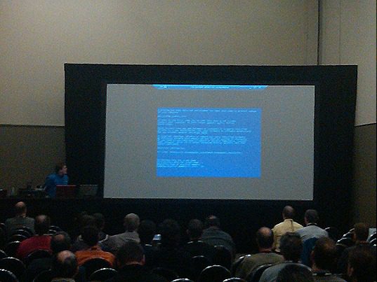 Blue Screen of Death in WINRE TechDays Demo