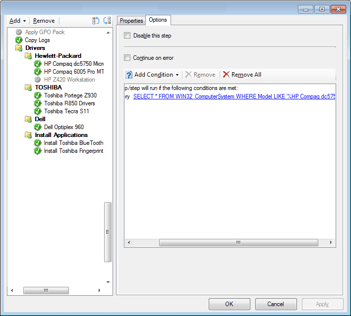 System Center Configuration  Manager SCCM Task Sequence Drivers